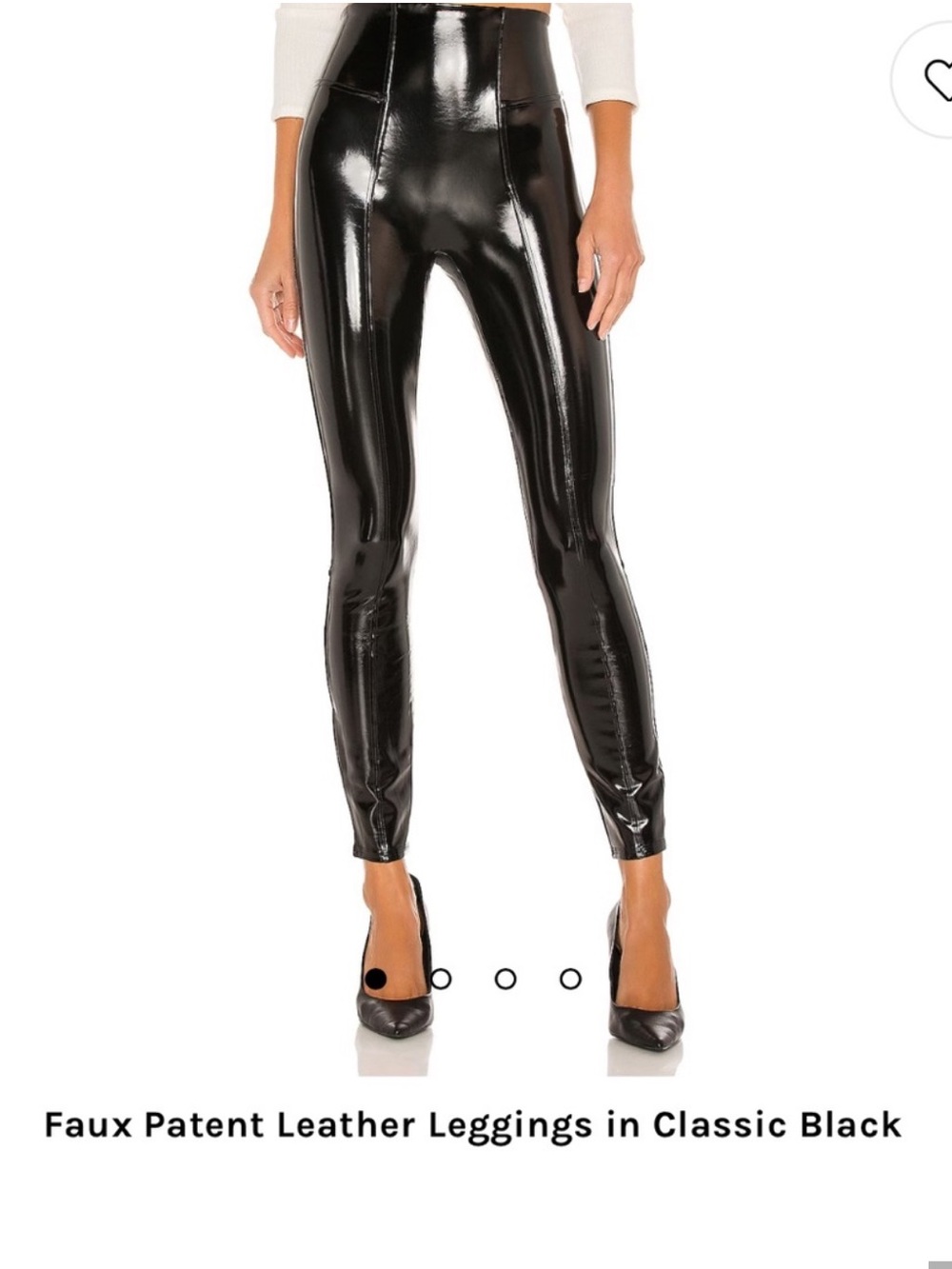 SPANX Faux Patent Leather Leggings — Glossy Black